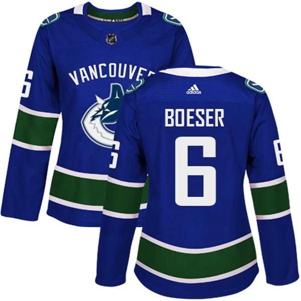 Damen Vancouver Canucks Trikot Brock Boeser 6 Blau Authentic